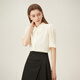 
Fan Silann's workplace outfit commuting French shirt for women's niche design puff sleeve top 24FS12186 apricot XS