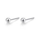 Mengjinyuan Platinum Earrings PT950 Simple Small Light Beads Ear Needles Ear Sticks as Gifts for Best Friend and Girlfriend