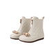 
Vinoa Girl Princess Short Boots 2024 Autumn and Winter New Korean Children's Boots Fashionable Baby Girl Single Boots Plus Fleece Martin Boots Apricot Single Little Little Little Little Little Little Little Little Little Length 19.7cm
