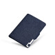WILLIAMPOLO Paul Wallet Men's Short Canvas Personalized Wallet Creative Youth Driver's License Leather Case Multifunctional Small Card Holder Blue Short Style