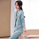 Purple charm suit women's autumn and winter business suit high-end fashion simple design small two-piece trousers brown (single suit) XL (recommended 115-125 Jin Jin equals 0.5 kg)