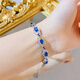 An Feng's new Turin Eye imitation natural tanzanite bracelet Internet celebrity heavy industry sapphire color treasure bracelet women's blue diamond bracelet