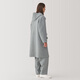 MUJI Labo Men's Cashmere Mixed Hooded Coat Woolen Coat Winter Jacket AF011A4A Light Gray M (170/92A)