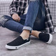 Chaussures en toile reli pour les chaussures décontractées polyvalentes basses pour hommes pour un pied de chaussures de chaussures paresseuses wxy-903 noir 40