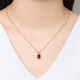 Fantimo 142ct garnet necklace for women rose gold inlaid with diamonds and colored gemstones necklace high-end gift 1.42ct garnet necklace SF Express