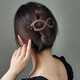 Hair twisting artifact, tiara, feminine style, hairpin clip on the back of the head, fashionable hairpin, ponytail hairpin, hairpin clip, figure eight clip, brown