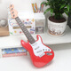 Jingqiao Kinder großer Größe spielen Jungen und Mädchen Simulation Ukulele Elektronische Gitarrenspielzeugmusik Anfänger Musikinstrument grenzüberschreitende A-Style Red E-Gitarre ~ String Sensing Battery Model