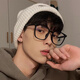 Los jóvenes de la edad de los jóvenes pueden usar gafas ligeras anti-fog y anti-luces, las gafas de miopía que cambian el color fotos, pueden usar un marco de marco a gran escala marco negro [cuadro de regalo exquisito] marco +0 grados anti-luces (aplicables a la no escala)