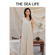 THE SEA LIFE Ou Hai Yisheng Sleeveless Dress Women's 24 summer new silhouette simple design midi skirt X15829 Glitter green M