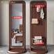 Rosimu Massivholz-Dressing Spiegel Ganzkörper Spiegel rotierender Kleiderbügel mit Spiegel integrierter Kleiderregal Dressing Spiegel Schrank Haushalt bodenstarke Spiegel Spiegel Spiegel 56*178 cm