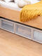 Drawer-type plastic household finishing box storage box wardrobe E3523 thickened lock depth 47 width 35 height 23 single meter white