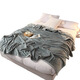 Pupan winter milk velvet bed sheet thickened baby velvet flannel coral velvet dormitory single and double blankets to keep warm, fog blue 90x100cm office knee, double-sided velvet 3 seconds quick heating