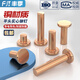 Fengji national standard pure copper, full copper, percussion solid flat head rivet, flat cap copper nail M2M2.5M3M4M5M6M8mm M8*50 1 piece