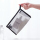 EEKIKS business trip toiletries, men and women, large capacity simple portable makeup bag, transparent waterproof storage bag, black