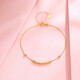 Zokai yellow 18K gold bracelet, perfect gold bead bracelet, versatile birthday gift S01079