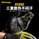 EROADE Cycling Gloves Autumn and Winter Warm Bike Mountain Bike Road Bike Anti-Slip Shock Absorption Full Finger Wipe Sweat Touch Screen Black Long Finger Gloves S15 L