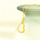 18K gold jade gourd pendant Fulu gourd gift noble elder gift mom birthday gift for girlfriend yellow chalcedony gourd