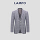 Blue Leopard (LAMPO) Special Offer Basic Wardrobe Spring Men's Suit Men's Suit Suit Top Suit (Light Gray Base Blue Check) 52 (175/104A) C