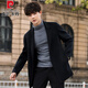Pierre Cardin Worsted Woolen Jacket Men's Short Cashmere Coat Winter New Premium Double-sided Woolen Suit Windbreaker Gray Green Worry-Free Shopping XL Weight (135-155Jin Jin is equal to about 0.5 kg)