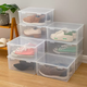 Yusenyi Thickened Shoe Box Flip Shoe Storage Folding Storage Box Simple Transparent Shoe Cabinet Plastic Shoe Rack Space-Saving Artifact 3 Pack (Transparent Visible Can Be Stacked for Storage)