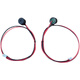 Fils de bornes soudées multiples personnalisées, tête de microphone 9767 + gaine Diamètre de ramassage de microphone 9,7 Hauteur 6.7 mm 9 * 7 2,54 Fil de borne 2p Rouge et microphone noir 9767 + Longueur du fil de gaine 1 1