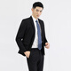 Ayo Fat Business Commuting Suit Slim Interview Suit Wedding Groom Fashion Dress Black 3XL