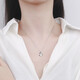Stephen's birthday gift PT950 platinum necklace women's four-leaf clover luxury goods for girlfriend, light luxury model Ag, engraved SF Express next day delivery four-leaf clover light luxury model Ag