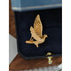 QUAMER gold store style light luxury gold bird dove jacket suit retro brooch pin gold dove brooch