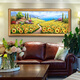 
Emperor flag hand-painted thick oil sunflower oil painting European and American living room sofa background wall decoration painting bedroom bedside dining room hanging painting 692 gold solid wood frame 180X80