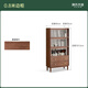 
Genji Wooden TV Cabinet Side Cabinet Living Room Black Walnut Wood Flip Cabinet Stand Cabinet Household Wall Storage Cabinet Display Cabinet 0.8m Side Cabinet (800*350*1595mm)