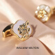 WILLIAM MILTON国风镜花辞浮雕袖扣男士高端袖钉礼盒定制生日礼物 镜花辞