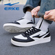 Hongxing Erke Board Shoes Summer 2025 Nuevos zapatos livianos para hombres Zapatos de cuero zapatillas de zapatillas bajas zapatillas casuales blancos hombres 1477 blanco y negro (Air Force) 40 Directo Directo Oficial