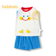 Balabala baby short-sleeved suit boys T-shirt summer children's pants 2024 children's clothing fashionable 208224119103
