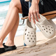 Grace hole shoes men summer outdoor driving sandals beach shoes EVA odor-proof wear anti-slip operating room slippers men
