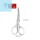 Shushe warped head embroidery scissors stainless steel elbow small scissors hand-cut warped head round head eyebrow scissors curved scissors resistant medium size