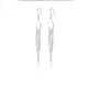 Jiuchangshi 99 sterling silver earrings for women, diamond-shaped tassel earrings, high-end, long and temperamental birthday gifts for girlfriend, 99 pure silver pair, weighing about 5g