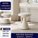 Yete Cream Style Dressing Stool Bedroom Home Dressing Stool Women's Simple Modern Small Household Space-Free Makeup Chair Cream White