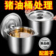 Anti-scald double ears stainless steel lard can large capacity lard pot high temperature resistant household seasoning jar double ears with lid closed lid lard can 2 liters - no gifts no opening