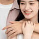 Drig Ring Pareja Ring Propuesta Sterling Propage Boy y Girl Birthday Gift para el regalo de aniversario de San Valentín chino para novias. Estilo de pareja estrellada, apertura ajustable