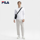 FILA Huang Jingyu same style Fila men's woven pants business casual straight pants casual pants men Yunwu gray-GY 180/88A/XL