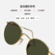 Rayban Rayban Sonnenbrille Männer und Frauen Sonnenbrille rund retro trendige Brillen 0RB34 9277B1 Tortoishell Rahmen Dunkelgrau Linse Größe 53