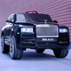 Bedoch children's toy car can seat men, women and children, Rolls-Royce Cullinan electric car, four-wheel remote control off-road vehicle, supreme black