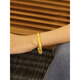 Miyan gold-plated 18k ancient gold-colored animal-faced bracelet with happy characters, palace-style high-value hand-engraved double bat holder bracelet