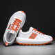 LOUISPRO brand men's shoes sneakers light luxury fashionable casual shoes soft sole thick sole heightened dad shoes men's white orange 39 [standard sneaker size]