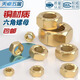 Tianzhuo Hardware national standard pure brass nut full copper hexagonal nut screw cap M1M2M3M4M5M6M8M10M12M16M20mm M8 10 pieces