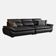 Jian Xin genuine leather sailing sofa minimalist lazy sofa living room direct high backrest leather sofa A828