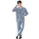 Yi Ershuang [100% pure cotton] men's pajamas men's spring and autumn long-sleeved cardigan striped loose home clothing suits can be worn outside
