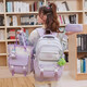 GPHF Japan GP burden reduction and spine protection schoolbag for women with super large capacity new style junior high school students backpack elementary school students backpack 9908 black 2-piece set collection plus shopping cart baby gift pendant