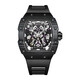 
Bugatti (BONEST GATTI) watch boys birthday gift for boyfriend German hollow fully automatic mechanical watch wine barrel luminous carbon fiber men's watch carbon fiber BG9906-A3 noble carbon black