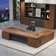 New office furniture double cabinet boss table office desk and chair combination simple modern president table executive desk executive table 2.0 meters boss table (including single cabinet)